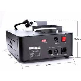 Masina fum usor de podea 3000W, 24 x LED RGB, Pompa spray efecte ceata/fog cu jet vertical/orizontal, dansul mirilor - Img 3