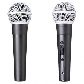 Microfon vocal cu fir SM58, Buton On-Off, Include: Cablu 300cm, Husa, Nuca plastic - Img 4