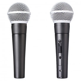 Microfon vocal cu fir SM58, Buton On-Off, Include: Cablu 300cm, Husa, Nuca plastic - Img 4