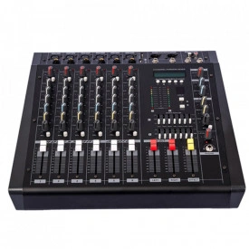 Mixer audio activ 6 canale 1000W (2x500w) Ep600, Amplificat, Consola DJ Bluetooth, USB - Img 2