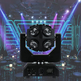 Moving head 12x10W LED RGBW Glob rotativ lumini scena 4in1, DMX, Ibiza E-cosmos - Img 4