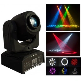 Moving Head CREE 30W GOBO, 8 sabloane, 9 culori + alb, Strobo, Beam, DMX, Lumini scena club disco DJ