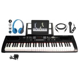 Orga electronica cu Bluetooth MQ603 + Microfon + Casti, 61 clape, 250 timbre, 3 functii invatare