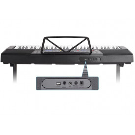 Orga electronica MK-2108 + Stativ reglabil + Scaun pian, 61 Clape ghidate LED, taste luminoase 5 octave, 255 Timbre, USB - Img 2