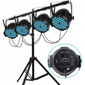 Par-LED 36x3W RGB Multicolor, Proiector arhitectural lumini evenimente club DJ fundal evenimente scena schela - Img 4