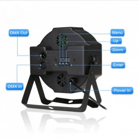 PAR-LED CU 18 BECURI DE 1W, MICROFON INCORPORAT, MUFE DMX - Img 4