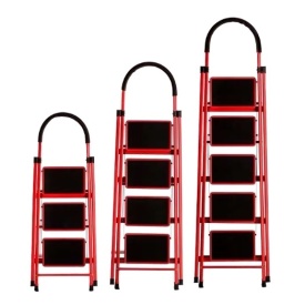 Scara usoara pliabila subtire de uz casnic (max 75 kg), 3 / 4 / 5 trepte de cate 27 x 17 cm - Img 2