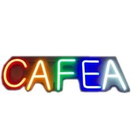 Semn luminos LED tip neon lights = CAFEA = 50 x 20 cm