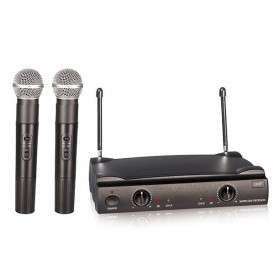 Set 2 Microfoane wireless SM58, Receiver UHF + Geanta, Microfon vocal fara fir, Buton On/Off, Mute - Img 4