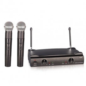 Set 2 Microfoane wireless SM58, Receiver UHF + Geanta, Microfon vocal fara fir, Buton On/Off, Mute - Img 4