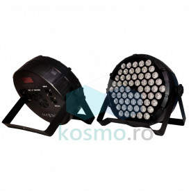 SET 4 BUCATI - PAR-LED Proiector scena 54 becuri color RGB, Lumini decor fundal, Club Bar Evenimente - Img 2