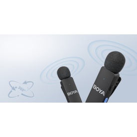 Set 4 lavaliere wireless ultra-compacte BOYA, Microfoane tip lavaliera fara fir - Img 2