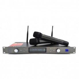 Set de doua microfoane wireless UHF U-2200, Receiver + 2 x Microfon fara fir profesional cu afisaj