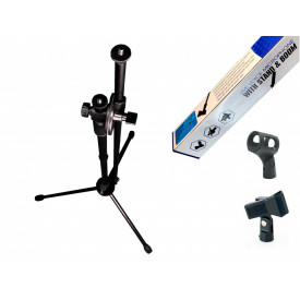 Stativ trepied microfon (x2), Stativ reglabil 80 - 200cm, Suport podea pliabil V3 - Img 1
