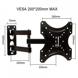 Suport monitor cu brat flexibil, Stativ TV pivotant, Ecran Standard Vesa 200mm