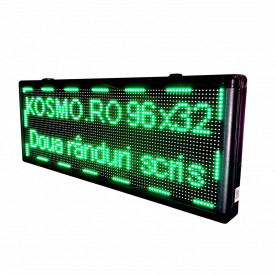 100x40 CM Senzor temperatura, Reclama firma luminoasa LED Programabila wi-fi (96x32 pixeli LED P10) - Img 2