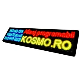 167x40 CM (160x32 pixeli LED P10 RGB FullColor), Caseta Luminoasa LED, Reclama firma multicolora, WI-FI - Img 6