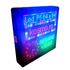 40x40CM Reclama LED RGB Color Afisaj Firma luminoasa logo dinamic (64x64 pixeli P5)