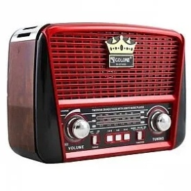 Aparat radio retro, Incarcare solara sau 220V, Bluetooth, Portabil (acumulator 1A 6V) difuzor 6W, 1A, Lanterna, RX-455 - Img 5