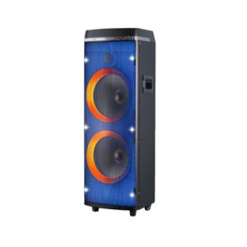 Boxa Turn 20 + 20 W, Lumini LED, Microfon, Telecomanda, Gedi GD-2120 - Img 1