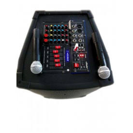 Boxe Stereo Active 15" 300W DS-2005, 2 Microfoane Wireless, Bluetooth, USB - Img 2