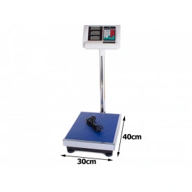 Cantar platforma marfa inox 40x30cm, 50g - 100KG, Afisaj electronic, Acumulator - Img 4