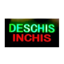 Firma luminoasa geam vitrina magazin "Deschis-Inchis" cu comutator, 43x23CM - Img 2
