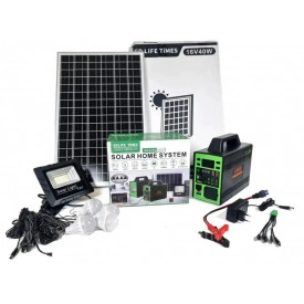 Kit sistem solar GD-150L, Invertor 220V 150W, Panou fotovoltaic 40W, 4x Becuri, 1x Proiector LED, USB - Img 4