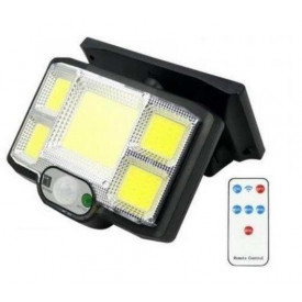 Lampa 96xLED cu sensor miscare si panou solar, Telecomanda, Acumulator - Img 2