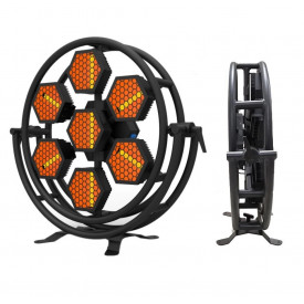 Lampa RETRO Disco 7 x 30W LED 2200K, Dimabila, DMX, Strobo 25/sec, Senzor sunet, Vintage LED Lamp - Img 1