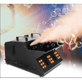 Masina dubla fum usor si baloane sapun + becuri LED RGB, 2 palete, Aparat ceata, PAR LED - Img 2