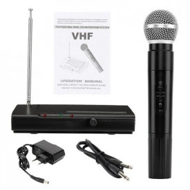 Microfon Fara Fir (Wireless) Basic SM58, Receptor SH-200 VHF, Distanta 30 metri, Baterie 9V - Img 6