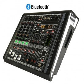 Mixer audio 4 canale amplificat 2 x 450W, Bluetooth, USB, 99 Efecte digitale, Consola DJ boxe