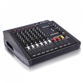 Mixer audio activ 6 canale 1000W (2x500w) Ep600, Amplificat, Consola DJ Bluetooth, USB - Img 1