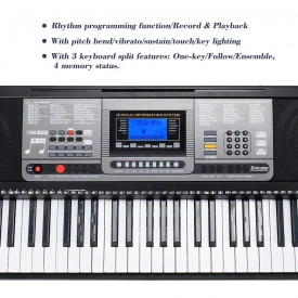 Orga electronica incepatori-avansati KSO-681 cu clape luminoase LED, Conexiune MIDI la PC prin USB, 460 Tonuri - Img 5