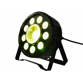 Proiector lumini disco club PAR-LED Slim 10x10W RGB, Microfon incorporat, Panou comanda, DMX - Img 4