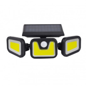 Proiector triplu 100xLED, Senor, Panou solar, Acumulator integrat, L1725 - Img 1
