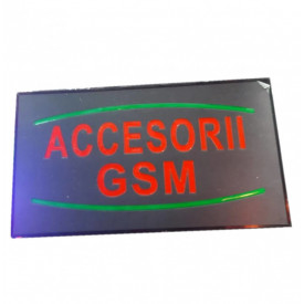 Reclama luminoasa 50x25cm, interior/exterior, Mesaj: ACCESORII GSM