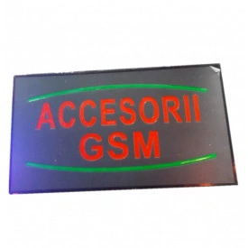 Reclama luminoasa 50x25cm, interior/exterior, Mesaj: ACCESORII GSM