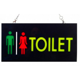 Semn luminos =TOILET= Panou cu LED 43x23cm