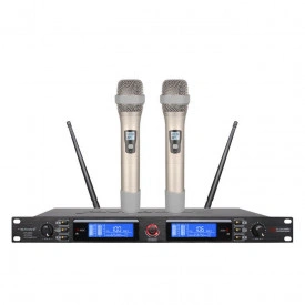 Set 2 Microfoane Wireless UHF, Display LCD, Profesional, Karaoke, ST-860D