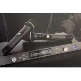 Set de doua microfoane wireless UHF U-2200, Receiver + 2 x Microfon fara fir profesional cu afisaj - Img 6