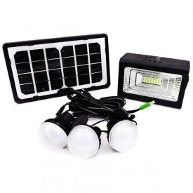 Sistem CL-03 CCLAMP cu panou solar, 3 x Bec LED, Lanterna 30W, Baterie 5000mAh