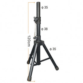 Stativ boxa de casa Ø35mm, Trepied reglabil 60-105cm, Suport stand tripod 20 KG - Img 1