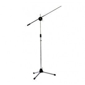 Stativ trepied microfon (x2), Trepied pliabil, reglabil 50 - 190 CM, Suport podea cromat, - Img 5