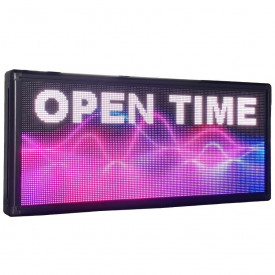 100x40 CM LED P5 Afisaj programabil dinamic video/logo/emoji, Reclama firma luminoasa exterior (192x64 pixeli) - Img 2