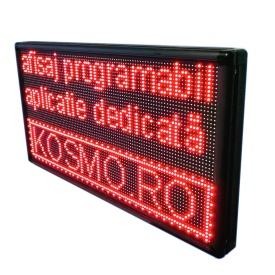 100x55 CM Firma casetata luminoasa pentru exterior, Reclama programabila (96x48 pixeli P10 LED) Rosu / Alb
