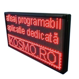 100x55 CM Firma casetata luminoasa pentru exterior, Reclama programabila (96x48 pixeli P10 LED) Rosu / Alb - Img 2