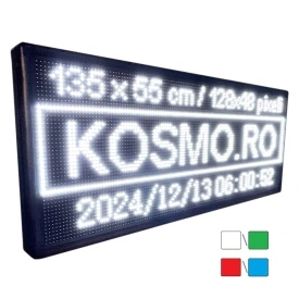135x55 CM Firma reclama luminoasa LED Programabila APP telefon (128x48 pixeli LED P10),