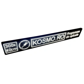 300x40 CM Firma luminoasa reclama LED exterior programabila (288x32 pixeli LED P10) - Img 4
